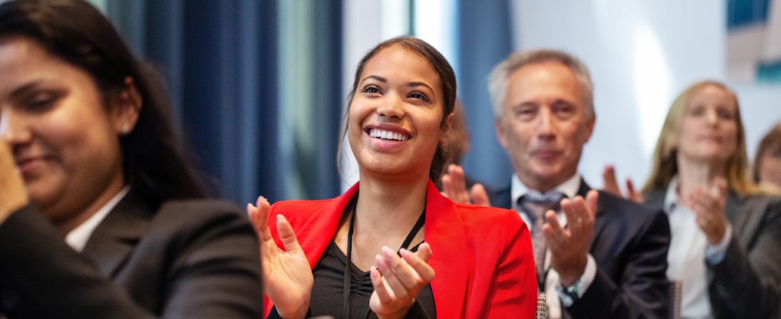 A photo of a presentation representing Join EDC at the 2023 Global YEO Summit