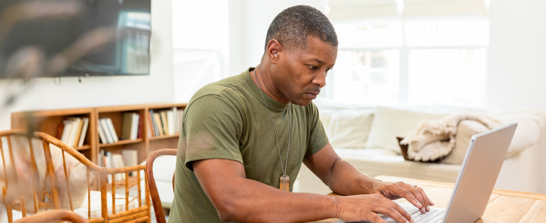 A photo of a veteran representing EDC Chosen to Redesign Post-Traumatic Stress Disorder Support Tool for Veterans