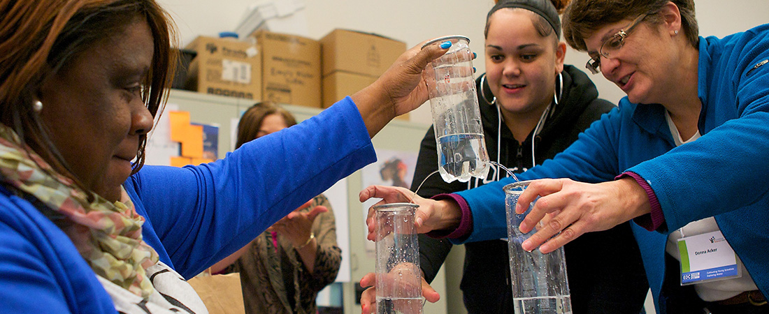 During CYS workshops, preschool teachers become learners themselves.