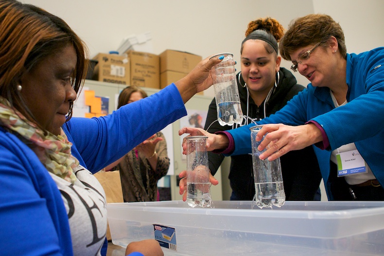 During CYS workshops, preschool teachers become learners themselves.