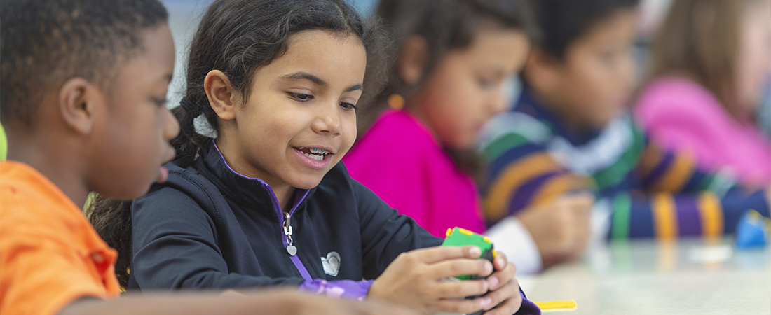 A classroom photo representing EDC to Study Computational Thinking in Underserved Elementary Schools