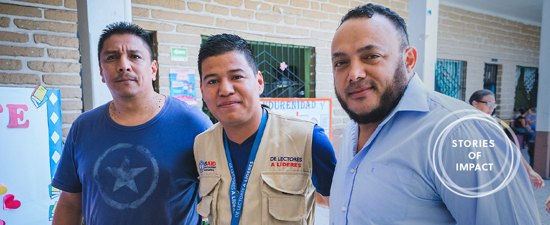 A photo of Walter and Juan Carlos with Ricardo Soriano