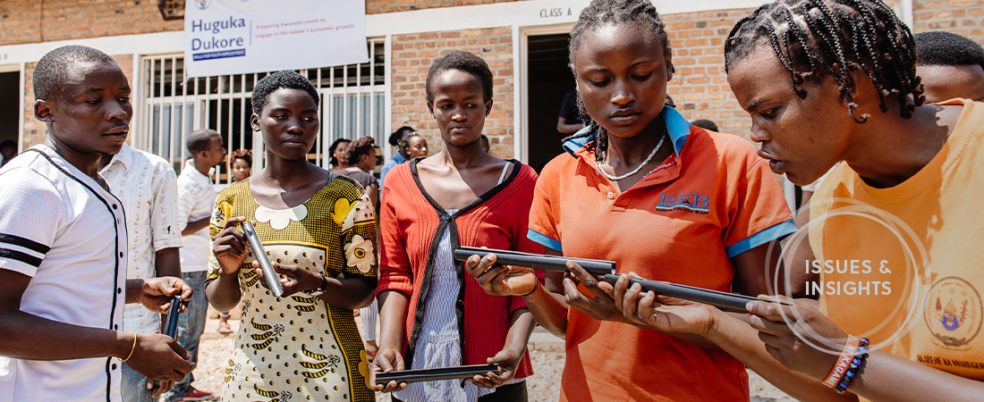 A photo of youths in Rwanda