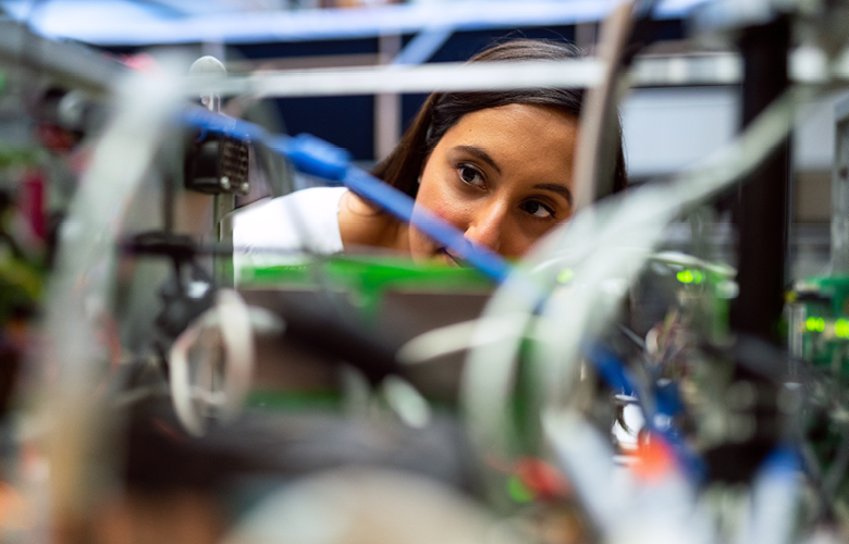 A photo of a STEM worker representing Championing STEM Opportunities for Women Who Have Served