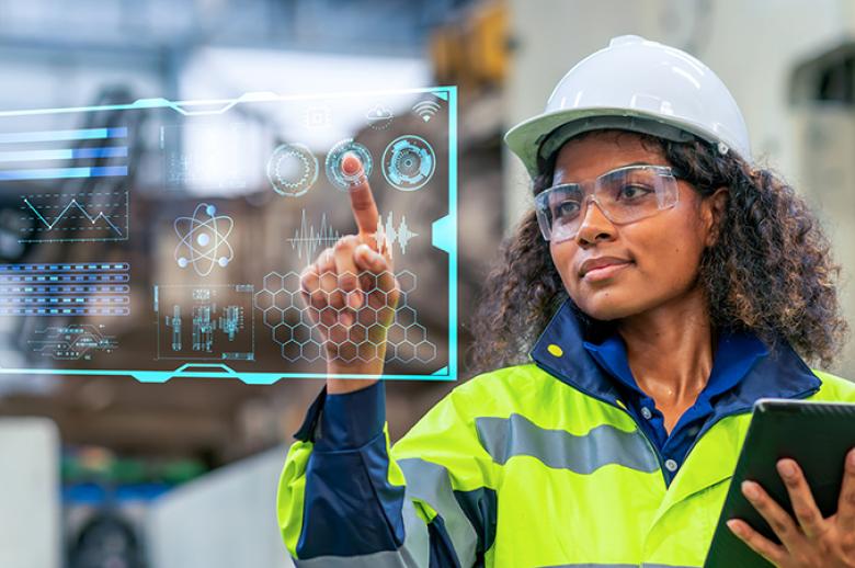 A photo of a tech worker representing EDC and Partners to Build Artificial Intelligence Literacy within U.S. Workforce 